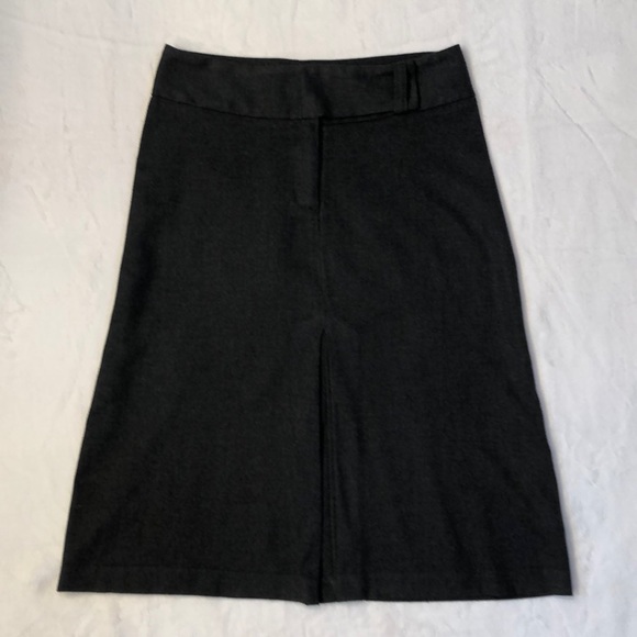 Dark Gray A-Line Pleated Skirt - Picture 1 of 5
